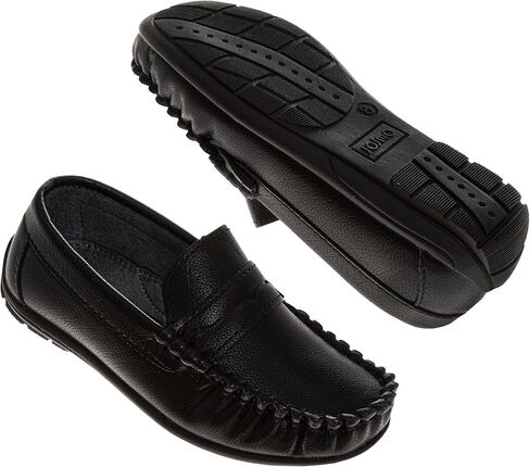 Josmo Boys Moccasin Driving Loafers - Casual Dress Penny Slip On Boat Shoes (Toddlers - Little Kids - Big Kids) in Saudi Arabia