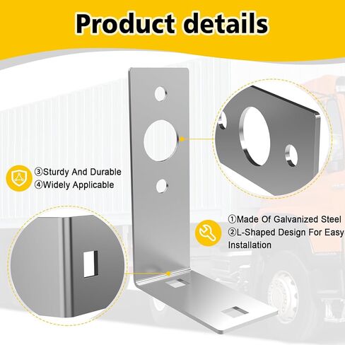 قطعتان من دعامات إضاءة المقطورة، دعامة إضاءة لمقطورة القارب، دعامة إضاءة ذيل على شكل حرف L، دعامة تثبيت ضوء المقطورة من الفولاذ المجلفن، لملحقات أجزاء أضواء المقطورة للقوارب in Kuwait
