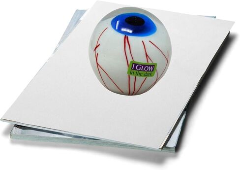 Needzo زجاج مقلة العين ذات وزن الورق لتزيين طاولة المكتب، تتوهج في الظلام، ملحقات مكتب ممتعة، 3 بوصات in Saudi Arabia