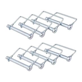 8 Pack Trailer Coupler Pin 3/8x4in Towing Hitch Pin Heavy Duty Wire Lock Pin Secure PTO Shaft Locking Pin for Trailers, RVs, Boats, Farm Equipment