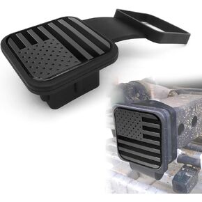 Trailer Hitch Cover, Trailer Hook Dust-Proof Plug, Square Mouth Protection Cover, Tow Hitch Covers Plug Insert Receiver Tube Cover Cap Fit for 2 Inch Hitch Receivers (Black)