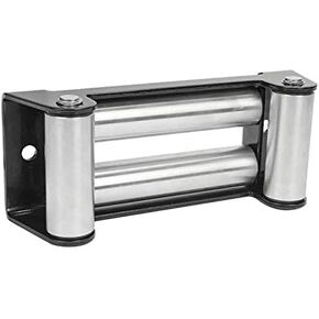 ALAVENTE Winch Roller Fairlead 10 "عالمية 4 طرق دليل الروافع السلكية لاستعادة الصلب على الطرق الوعرة شاحنة معظم المركبات كابل ونش 8000 رطل - 17500 رطل