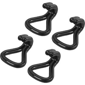 MECCANIXITY Ratchet Double J Strap Hook Load 1763 Lbs for 1" Tie Down Strap Webbing Car Truck Trailer Pack of 4