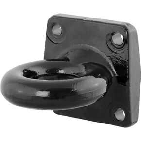 CURT 48560 Black Steel Pintle Hitch Lunette Ring 3-Inch ID, 60,000 lbs, 4-1/2-Inch Bolt Pattern