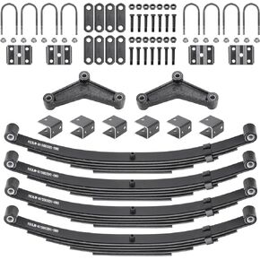 AEagle 4 Leaf 2500lb Capacity Double Eye Spring for 5000lb Trailer Axle, 25-1/4" Length, 1.75" Width, 3" Free Open Replaces SW4, 2 PCS