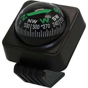 Automotive Compass Dashboard Mounted Small Ball Compasses for Car Portable Navigation Auto Interior Decoration Accessories Gifts for Men Women Black