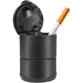 Portable Car Ashtray With Lid, Smell Proof Windproof Detachable Auto Truck Ashtray, Smokeless Self-Extinguishing Cigarette Ashtray Cup Holder, Mini Trash Can Organizer Car Ashtray for Office, Home