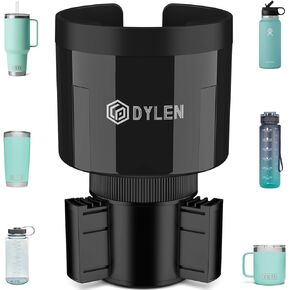 DYLEN Car Cup Holder Expander, Cup Holder Extender Adapter for Car with Expandable Insert, Compatible with Yeti 20/26/30oz, Hydroflask 32/40oz, Large Water Bottles in 3.0"-4.1"