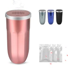 SZEOF 2PCS Aromatherapy Car Trash Can with Lid, Car Trash Can Cup Holder, New Car Dustbin Diamond Design，Mini Garbage Can for Automotive, Home, Office, Kitchen, Bedroom,Sliver