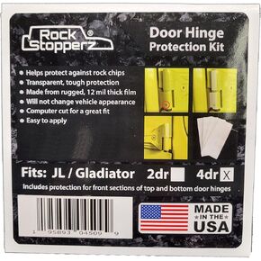 Door Hinge Protection Kit - Compatible with Jeep Wrangler JLU/Gladiator - 4 Door (2019 - Current)