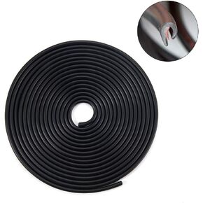 Eytool Car Door Protectors Edge Guards,16Ft(5M) Car Edge Trim Rubber Seal Protector with U Shape Car Protection Door Edge Guard Fit for Most Car(Black)