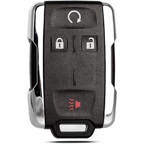 Key Fob Shell Case Replacement Fits for Chevy Silverado Colorado GMC Canyon Sierra 2014 2015 2016 2017 2018 2019 2020 2021 Keyless Entry Remote Control 4 Button Pad Outer Cover M3N-32337100