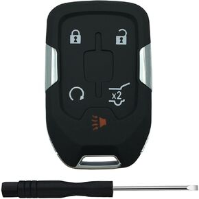 Replacement Keyless Entry Remote Key Fob Shell Case for GMC Yukon Chevy Tahoe Suburban Silverado Car Key Fob Cover (5 Button-A)