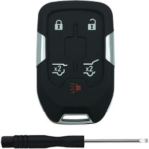 Replacement Keyless Entry Remote Key Fob Shell Case for GMC Yukon Chevy Tahoe Suburban Silverado Car Key Fob Cover (5 Button-A)