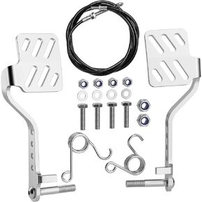 Go Kart Pedals with Throttle Cable, Go Cart Brake Throttle Pedal with 71" Cable for 212cc 196cc 6.5hp Road Rocket, Azusa Fun Kart, Carter, Radio Flyer Kart Cart Racing Drift Trike, Vintage Type, DIY