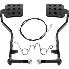 GREHUA Go Kart Pedals,Go Cart Brake Pedal with 71" Throttle Cable Kit for Predator 212cc 196cc 6.5hp Road Rocket Azusa Fun Kart Radio Flyer Carter Vintage Racing Drift Trike Heavy Duty Parts Black