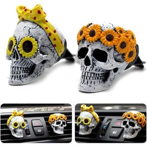 Halloween Car Interior Accessories for Skull Decor Car Air Freshener Vent Clip Truck Accessories for Men Women Teens Car Stuff for Jeep Cute Goth Skeleton Car Scents Decorations Funny Christmas Gifts in Kuwait