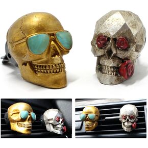 Halloween Car Interior Accessories for Skull Decor Car Air Freshener Vent Clip Truck Accessories for Men Women Teens Car Stuff for Jeep Cute Goth Skeleton Car Scents Decorations Funny Christmas Gifts