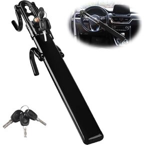 Turnart Steering Wheel Lock Anti-Theft Device Wheel Lock Retractable Car Lock with 3 Keys for Car Security Universal Fit for Auto/SUV/Van/Truck