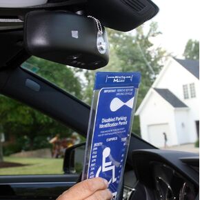 MirorTag Charm by JL Safety - A Novel Way to Protect, Display & Put Away a Handicap Parking Placard. Magnetically On & Off. Fits All Mirror Sizes. 1 Holder and 1 Magnet Charms Included. Made in USA