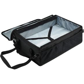 WOMACO Under Seat Storage Truck Tool Box Organizer for Truck, Underseat Storage Bae with Lid for Ford F150 F250 F350 (Black, for Truck Three Seats)