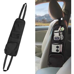 2PCS Car Seat Storage Hanging Bag, Multi-Pocket Seat Side Organizer, Multifunctional Mesh Net Pocket, Can Hold Mobile Phone, Wallet, Glasses, Suitable for Cars, SUVs, Trucks