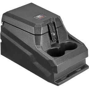 KEMIMOTO Bench Seat Console Armrest Box Cup Holder, Compatible with Can-Am Defender & Defender MAX, 13L Lockable Water-Resistant Storage Box