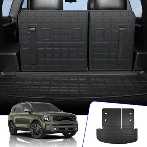 Rongtaod Floor Mats Compatible with 2020-2025 Kia Telluride 7&8 Seats Cargo Mat Trunk Mat Cargo Liner TPE All Weather Floor Liner 2024 Kia Telluride Accessories (Floor Mats)
