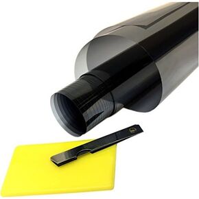 20" Inchx20'Ft (20inc x 240inc)% 20 Black 2Ply Window Tint Film for Car House Office, Heat Blocks Adhesive Scratch Resistant Privacy Sunlight Blackout