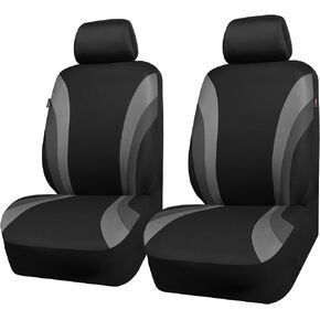 CAR PASS Line Rider Sporty Front Seat Covers, Blue Car Seat Covers Two Front Seats Only, Airbag Compatible,Universal Fit Sedans,Cars,Vans,SUV,Truck(Black and Blue)