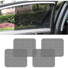 Car Side Window Sunshade, 4 PCS Static Cling Films Stickers Sun Shade UV Rays Privacy Protector, Reuseable Washable Sun Shade for Most Cars, Vhicles, SUV