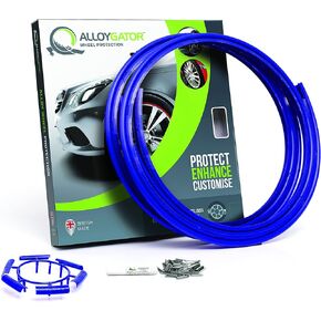 AlloyGator Alloy Wheel Protectors | Rim Protectors | Wheel Protection | Alloy Wheel Protection | Fits 12-24 Inch Wheel Diameter | 15 Colors | Pack of 4 (Black, Up to 24 Inch Wheels)