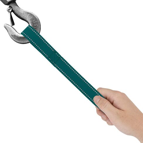 Country Brook Design - 1 Inch Winch Hook Pull Strap with Reflective Nylon - Black in Kuwait