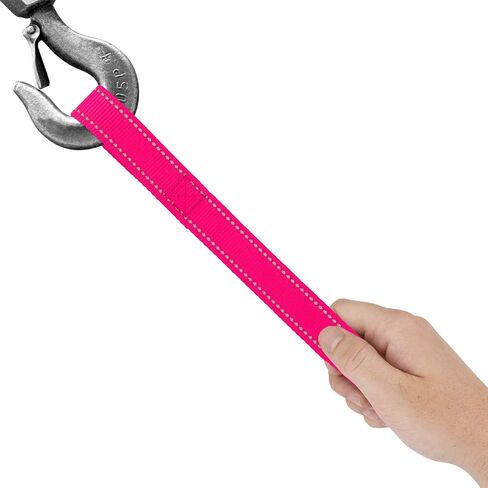 Country Brook Design - 1 Inch Winch Hook Pull Strap with Reflective Nylon - Black in Kuwait