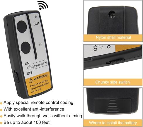 Ggeneric Wireless Winch Remote Control Kit Universal 12V Handset Switch Controller 100 Feet for ATV Truck Jeep SUV Car by IVONNEY in Saudi Arabia