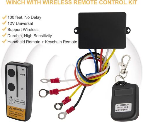 Ggeneric Wireless Winch Remote Control Kit Universal 12V Handset Switch Controller 100 Feet for ATV Truck Jeep SUV Car by IVONNEY in Saudi Arabia