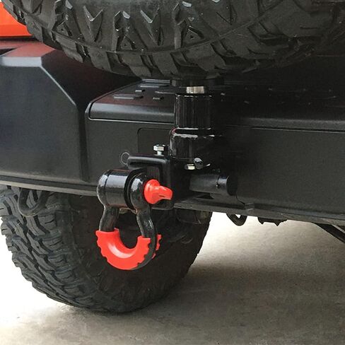 Shackle Hitch Receiver 2", 3/4" D Ring Shackle 42,000Ibs Break Strength with 5/8" Screw Pin Kit for Tow Strap Winch Off Road Vehicle Recovery in Saudi Arabia