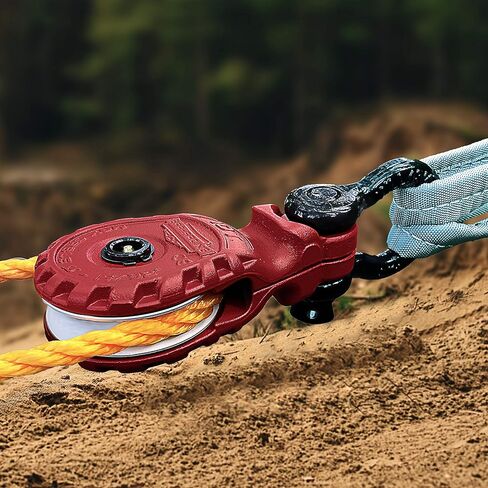 BPA-RACING كتلة خطف 10 طن | كتلة البكرة بمقبض سهل الإمساك | تعمل مع 3/4 حلقات على شكل حرف D وحبل صناعي يصل إلى 15/32 بوصة | ملحقات الرافعة شديدة التحمل | مجموعة الطوارئ للتعافي من الطرق الوعرة in Kuwait