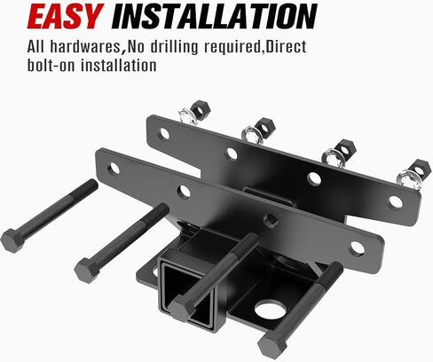 جهاز استقبال وصلة الجر باللون الأحمر الناري متوافق مع جيب رانجلر JL 2018-2023 / JLU 2 باب و4 أبواب، وصلة استقبال مقطورة JL الخلفية مقاس 2 بوصة in Kuwait
