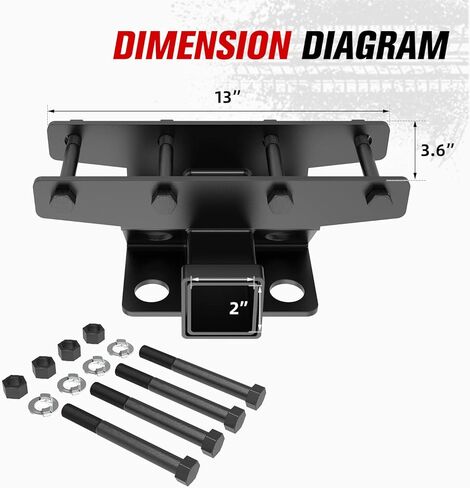 جهاز استقبال وصلة الجر باللون الأحمر الناري متوافق مع جيب رانجلر JL 2018-2023 / JLU 2 باب و4 أبواب، وصلة استقبال مقطورة JL الخلفية مقاس 2 بوصة in Kuwait