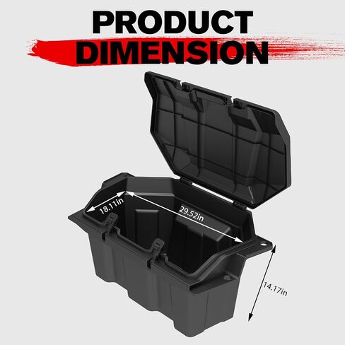صندوق شحن خلفي A & UTV PRO 73 QT لـ 2020-2024 Polaris RZR PRO XP/PRO XP 4، 2022-2024 RZR Turbo R، صندوق تخزين مقاوم للماء للأمام، استبدل OEM # 2883751، غير مناسب لطراز RZR XP 1000 in Kuwait
