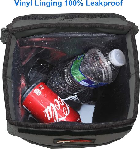EPAuto Waterproof Car Trash Can with Lid and Storage Pockets, Black in Kuwait