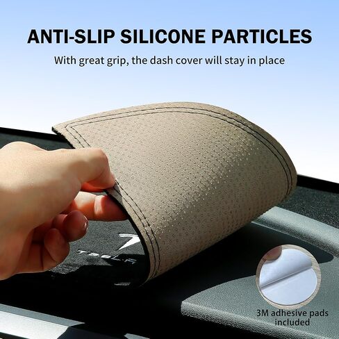 KIWEN Tesla Model 3 Model Y Dashboard Cover, Suede Dashboard Pad Dash Mat Compatible with Tesla Model Y/3 2017-2021 2022 2023 Interior Tesla Accessories (Black) in Kuwait