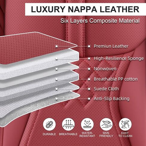 Front Seat Covers, Universal Seat Covers for Cars 2 Pieces, Waterproof Leather Auto Seat Protectors Car Interior Accessories, Car Seat Cushions Fit for Most Sedans SUV Pick-up Truck, Beige in Kuwait