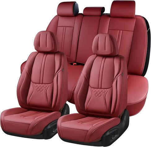 Front Seat Covers, Universal Seat Covers for Cars 2 Pieces, Waterproof Leather Auto Seat Protectors Car Interior Accessories, Car Seat Cushions Fit for Most Sedans SUV Pick-up Truck, Beige in Kuwait