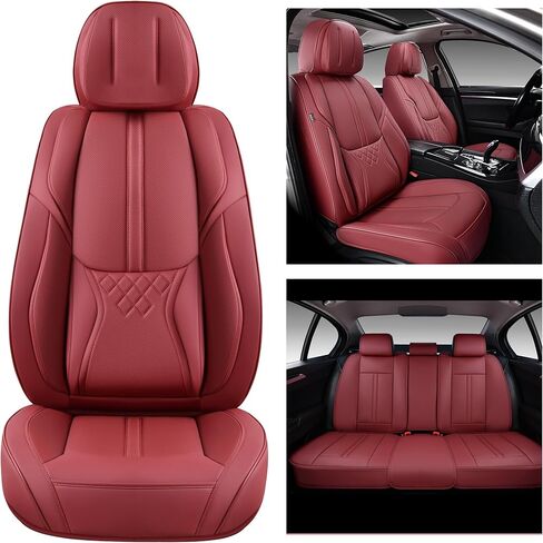 Front Seat Covers, Universal Seat Covers for Cars 2 Pieces, Waterproof Leather Auto Seat Protectors Car Interior Accessories, Car Seat Cushions Fit for Most Sedans SUV Pick-up Truck, Beige in Kuwait