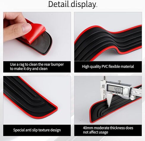 SINGARO Car Door Threshold Protection, 4PCS Door Edge Step Dust Shield Cover, Door Width 23.6x2.36inch Car/SUV Universal Rubber Scratch Resistant Exterior Accessories (Black) in Saudi Arabia