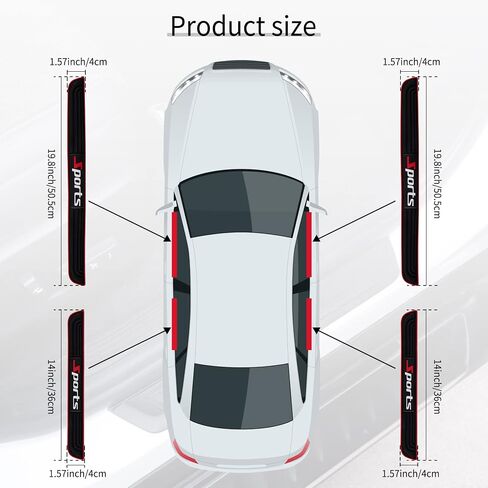 SINGARO Car Door Threshold Protection, 4PCS Door Edge Step Dust Shield Cover, Door Width 23.6x2.36inch Car/SUV Universal Rubber Scratch Resistant Exterior Accessories (Black) in Saudi Arabia