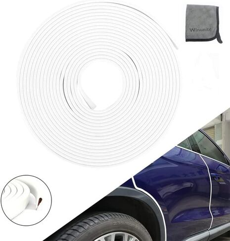 Winunite 32.8Ft(10M) واقيات حافة باب السيارة، ذاتية اللصق، مقاس عالمي، واقي حافة باب السيارة الأسود PVC على شكل حرف U، حافة الباب، قالب تزيين السيارة، واقي باب السيارة لشاحنة سيدان سيارات الدفع الرباعي in Saudi Arabia