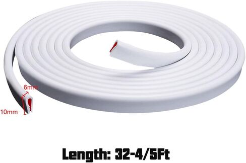 Winunite 32.8Ft(10M) واقيات حافة باب السيارة، ذاتية اللصق، مقاس عالمي، واقي حافة باب السيارة الأسود PVC على شكل حرف U، حافة الباب، قالب تزيين السيارة، واقي باب السيارة لشاحنة سيدان سيارات الدفع الرباعي in Saudi Arabia